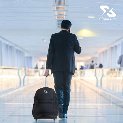 Rolling Backpack with Wheels - Water-Resistant Luggage