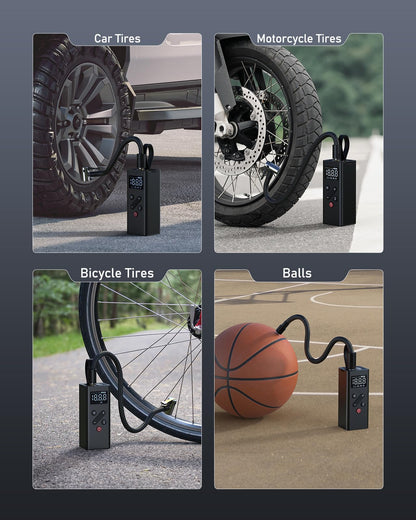 Portable Tire Inflator with Digital Pressure Gauge