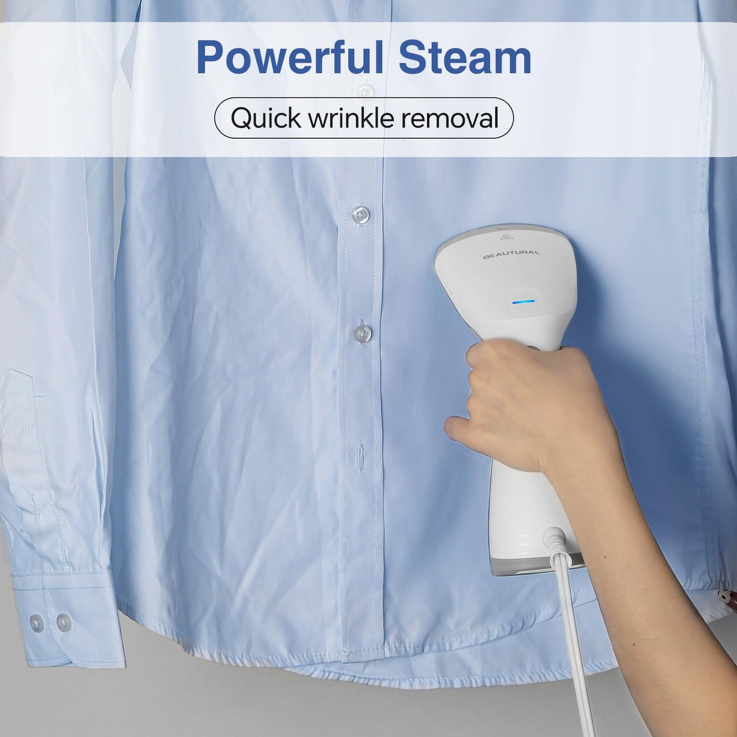 BEAUTURAL Portable Clothes Steamer for All Fabrics