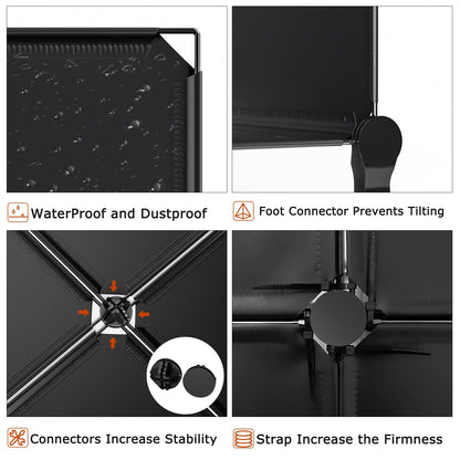 FUNLAX 9 Cube Storage Organizer, Polypropylene and Metal, Large Capacity, Sturdy and Durable, Simple Installation, Portable, Customizable, Professional Service