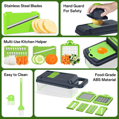 12-in-1 Vegetable Chopper and Slicer Gadget