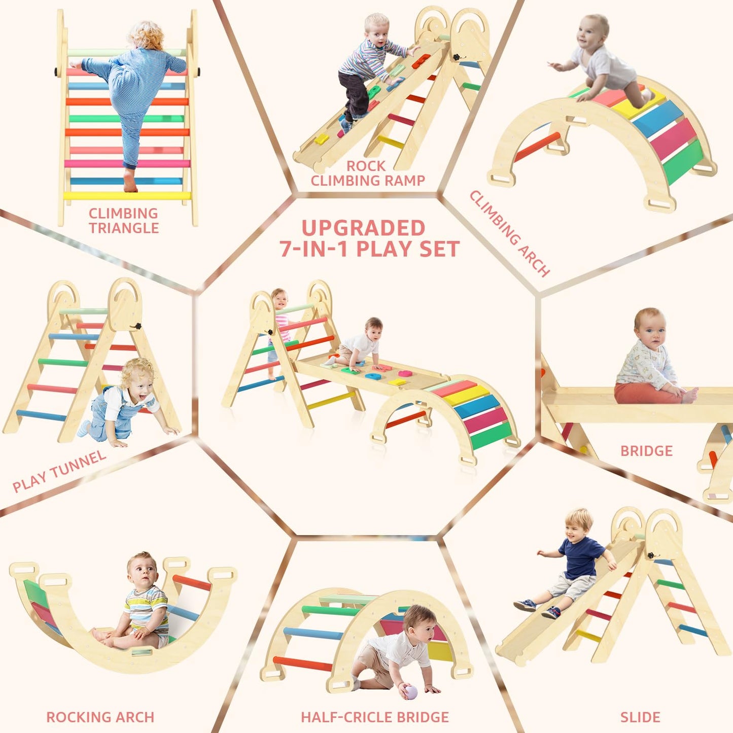 Montessori Climbing Set for Toddlers Ages 1-4