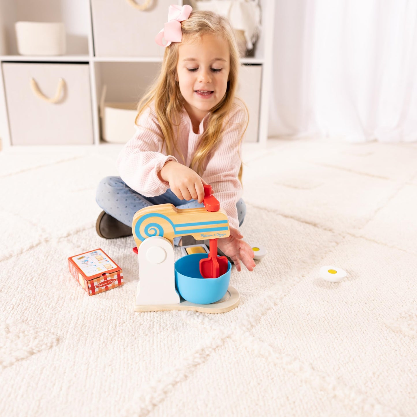 Melissa & Doug Wooden Make-a-Cake Mixer Set