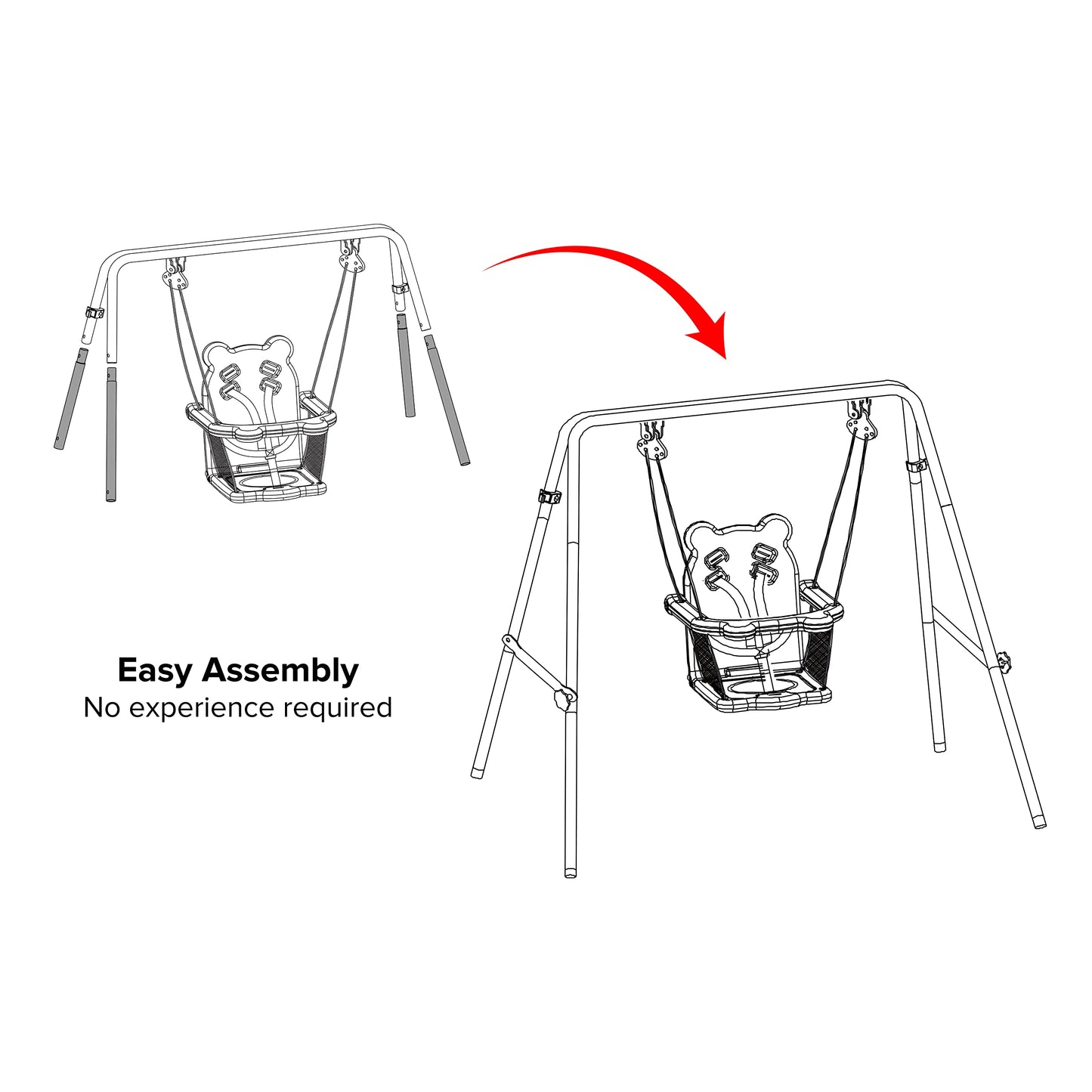 Sportspower Toddler Swing Set with Safety Harness