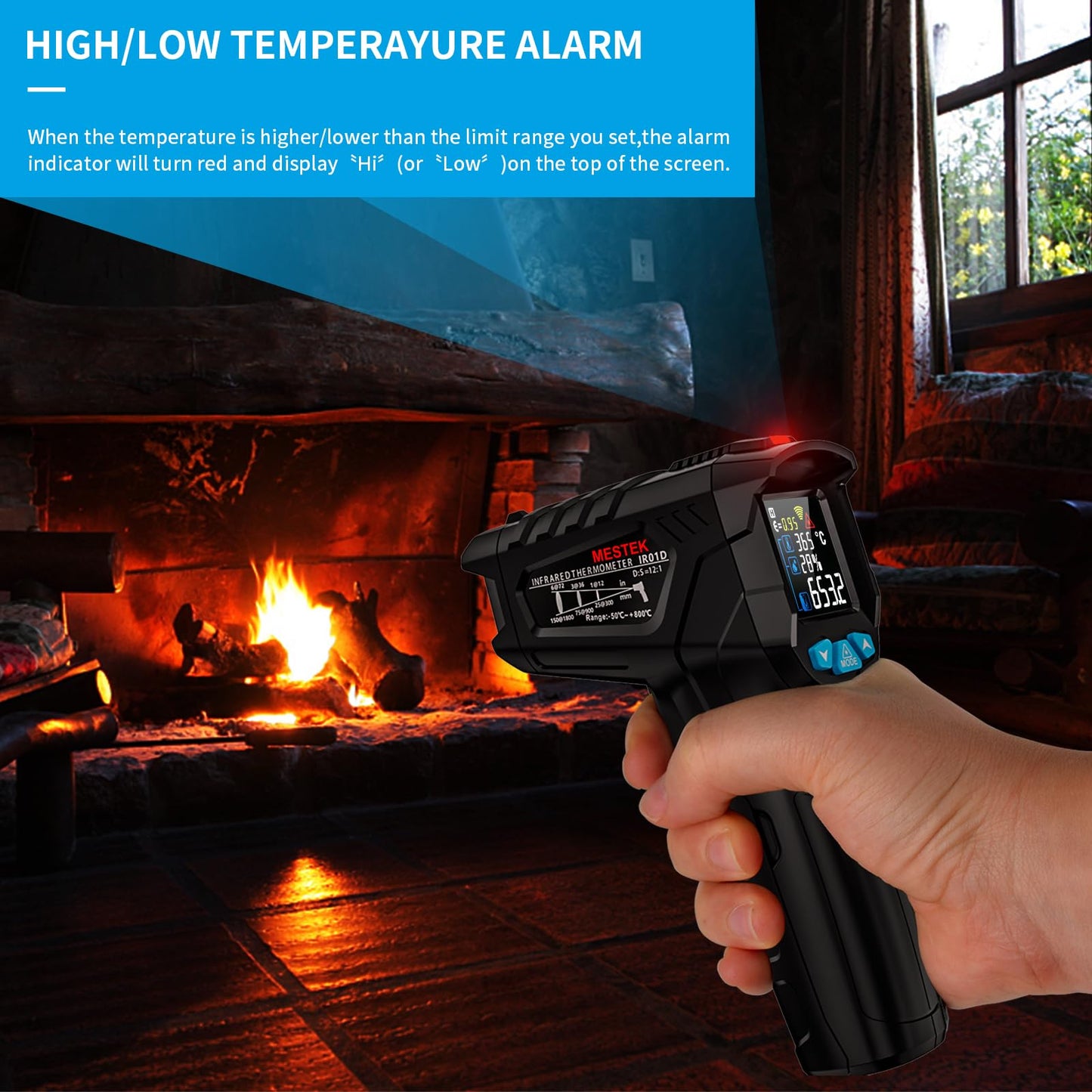 MESTEK Non-Contact Infrared Thermometer for Cooking
