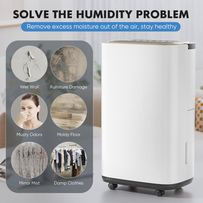 Sweetcrispy 30 Pint Portable Dehumidifier for Home