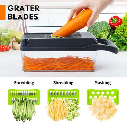 16-in-1 Vegetable Chopper with 8 Blades