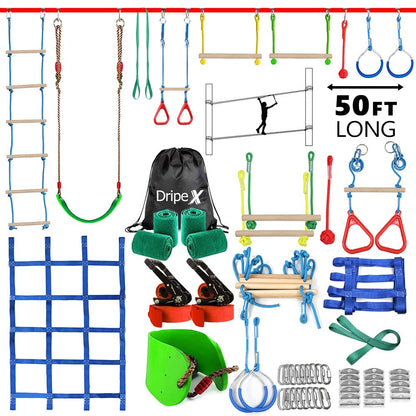 Ninja Warrior Obstacle Course for Kids Backyard