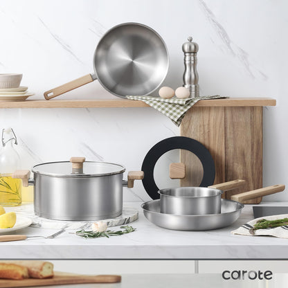 10-Piece CAROTE Stainless Steel Cookware Set