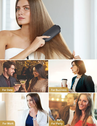 LANDOT Hair Straightening Brush with Dual Voltage