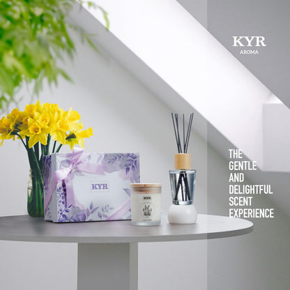 Gifts for Women - Scented Candles& Reed Diffusers for Home, Scent Fragrance Set for Bedroom Bathroom Home Décor(Lavender)