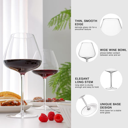Set of 4 Hand Blown Wine Glasses