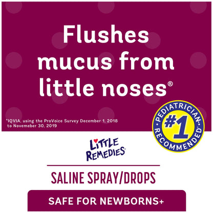 Little Remedies Saline Spray for Newborns, 0.5 oz