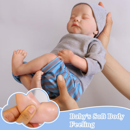 Reborn Baby Doll Boy with Accessories for Kids
