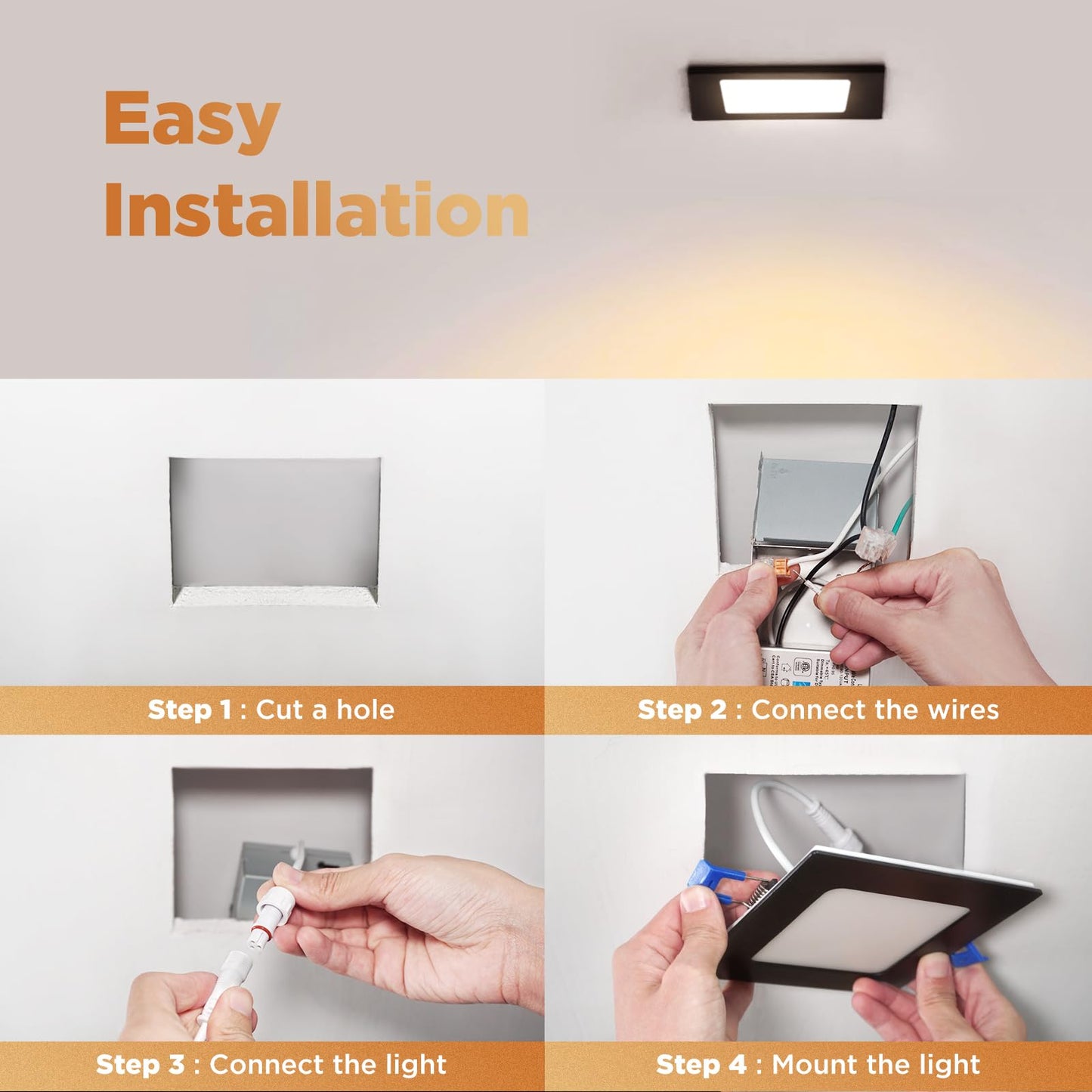 8 Pack 4 Inch LED Recessed Lighting Downlights