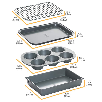 Chicago Metallic Non-Stick Toaster Oven Set - 4-Piece