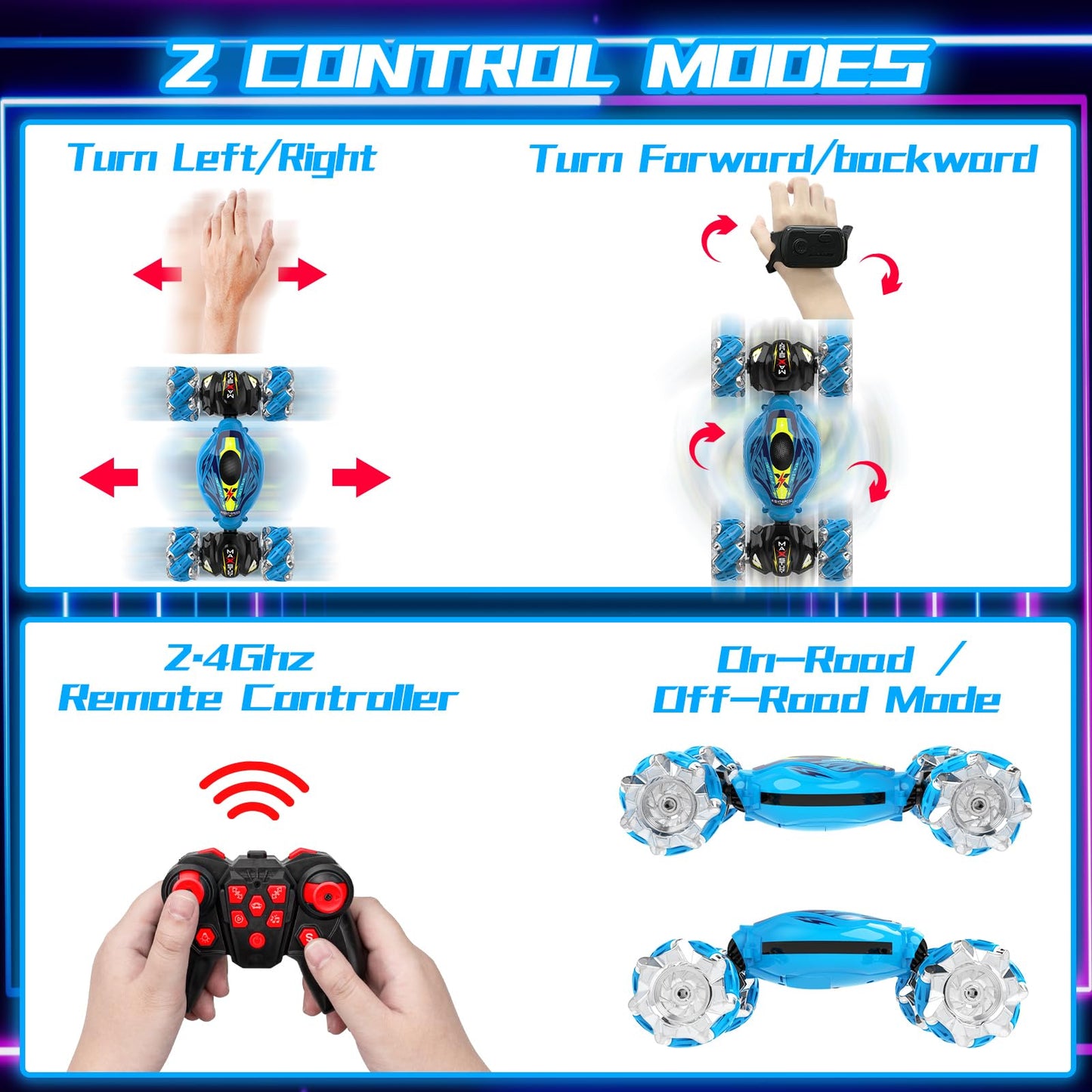 Gesture Sensing RC Stunt Car for Kids