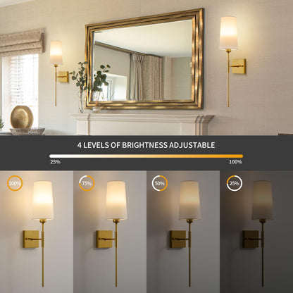 Rechargeable Wireless Wall Sconces with Remote Set