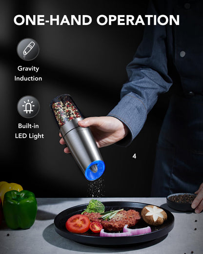 FORLIM Electric Salt and Pepper Grinder Set