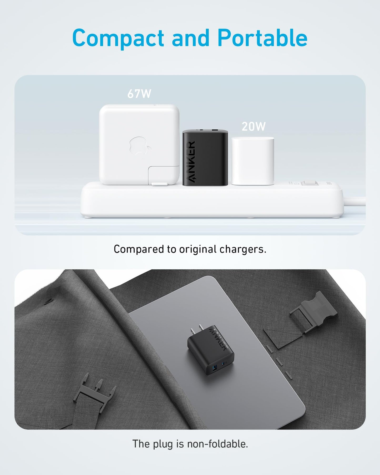 Anker 20W Dual Port USB C Charger 2-Pack