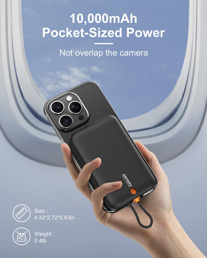10000mAh Power Bank with Wireless Charging