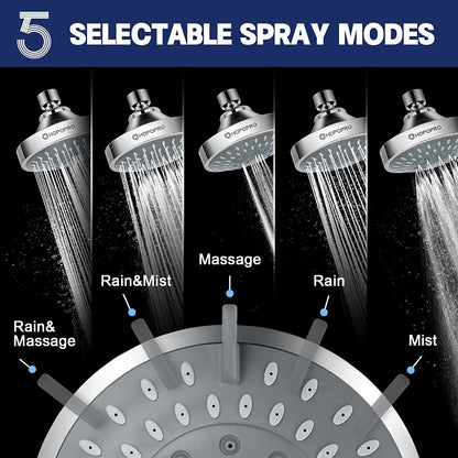 HOPOPRO 5-Mode High Pressure Shower Head