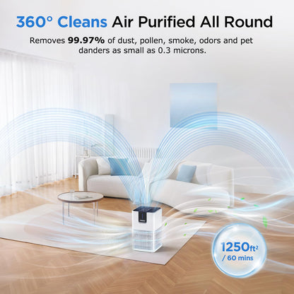 MOOKA H13 HEPA Air Purifier for Large Rooms