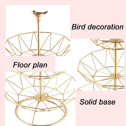 3 Tier Wrought Iron Fruit Serving Tray