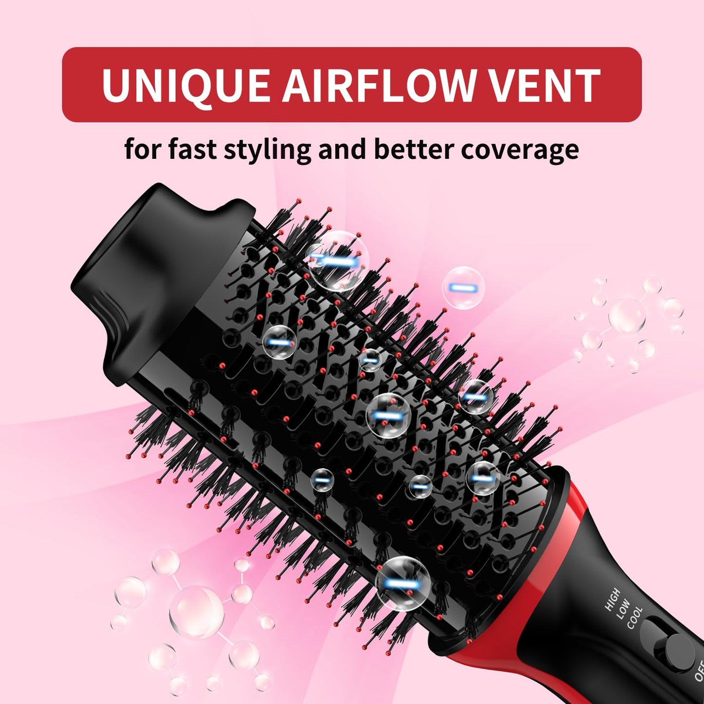 FSNEY Hot Air Hair Dryer Brush for All Types