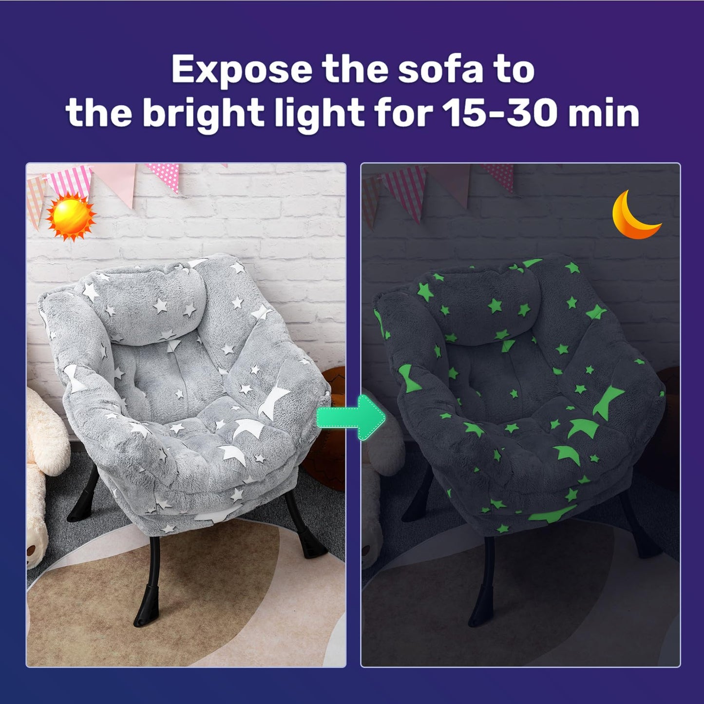 Kids Glow in The Dark Lazy Chair