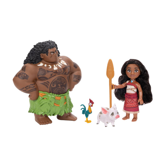 Disney Moana & Maui Doll Set with Pua & Hei Hei