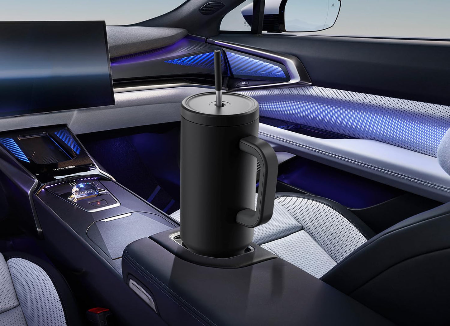 Meoky 50 oz Insulated Travel Mug with Lid