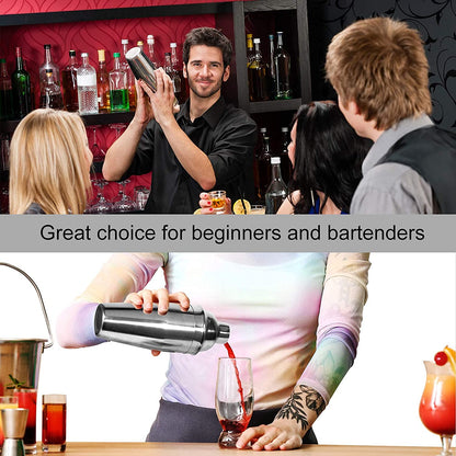 Stainless Steel Cocktail Shaker Set with Strainer