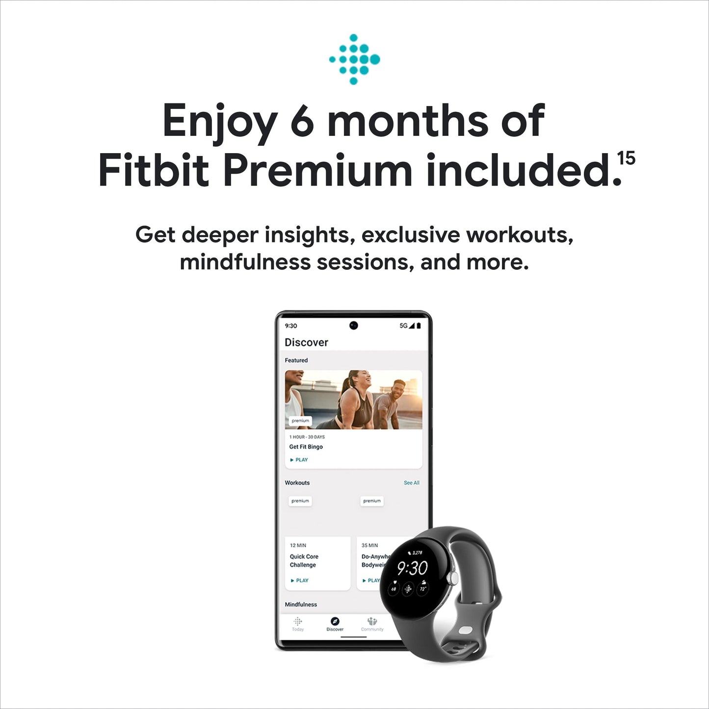 Google Pixel Watch 1st Gen with Fitbit Tracking