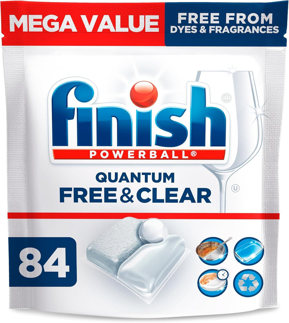 84 Count Finish Free & Clear Dishwasher Pods