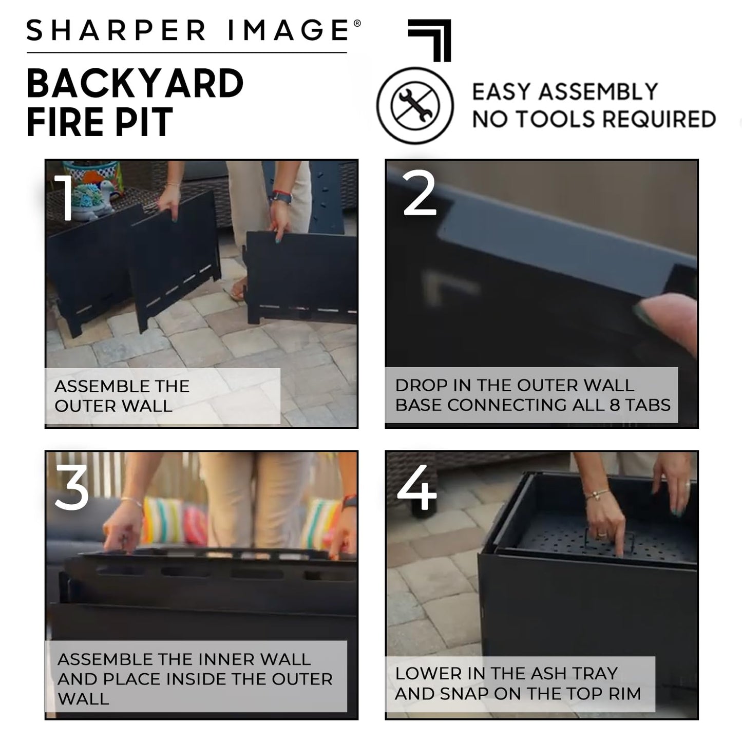 20" Portable Fire Pit for Tailgating & Patio