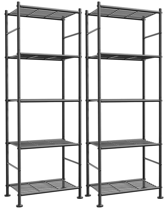 2-Pack Sakugi 5-Tier Metal Storage Shelves