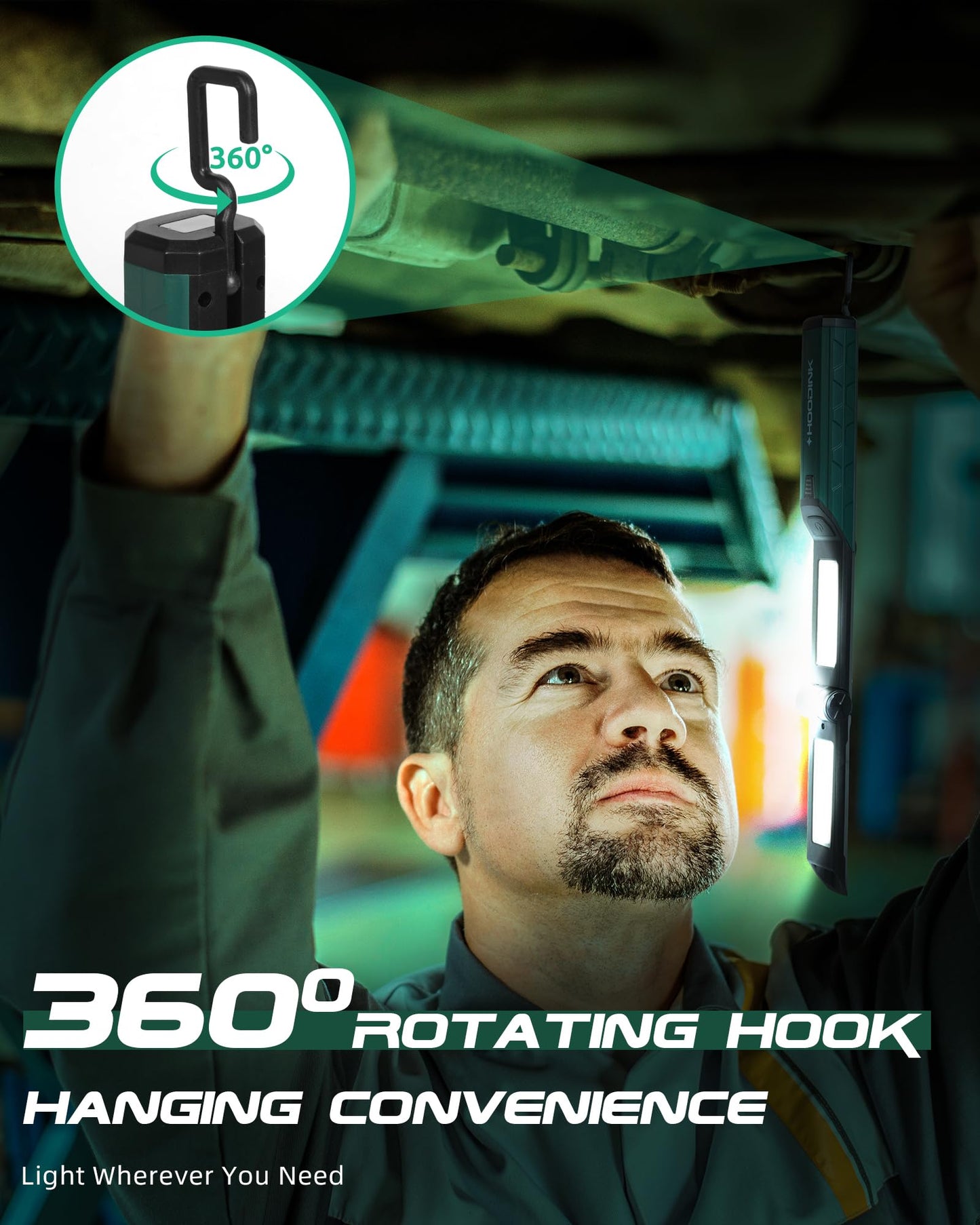 Rechargeable Magnetic LED Work Light by HOODINK