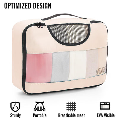 Veken Packing Cubes with Toiletry and Shoe Bag