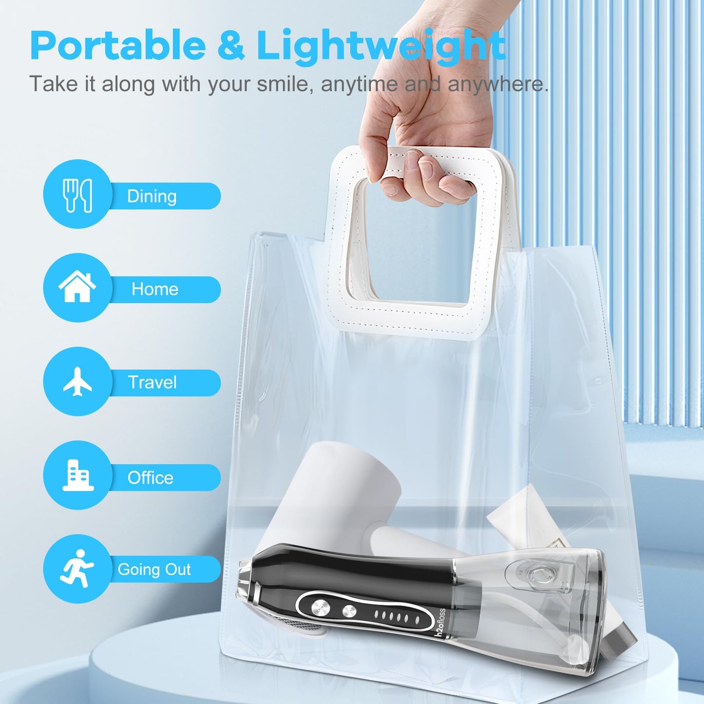 H2ofloss Water Dental Flosser with 5 Modes