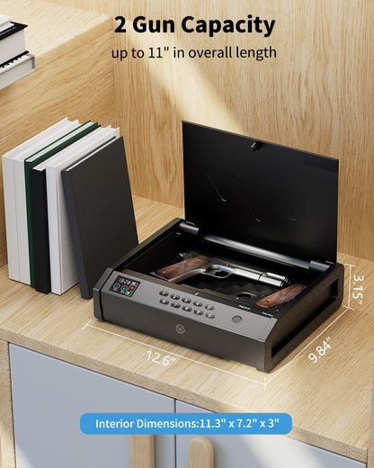 Biometric Handgun Safe with LCD Display and USB