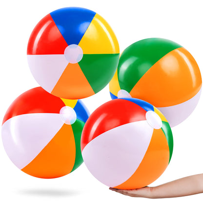 JOYIN 4-Pack Inflatable Beach Balls for Parties