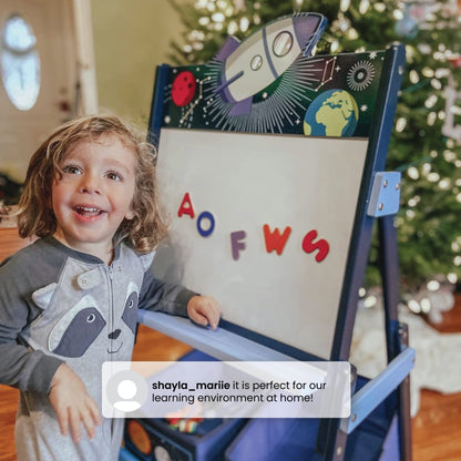 Delta Children Wooden Activity Easel with Storage