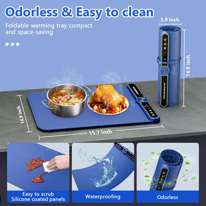 Portable Food Warming Mat with Auto Shut-Off