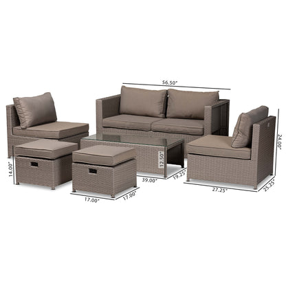 Baxton Studio Haina Patio Sets, Grey