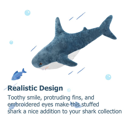 Giant Shark Plush Toy Pillow for Kids 40"