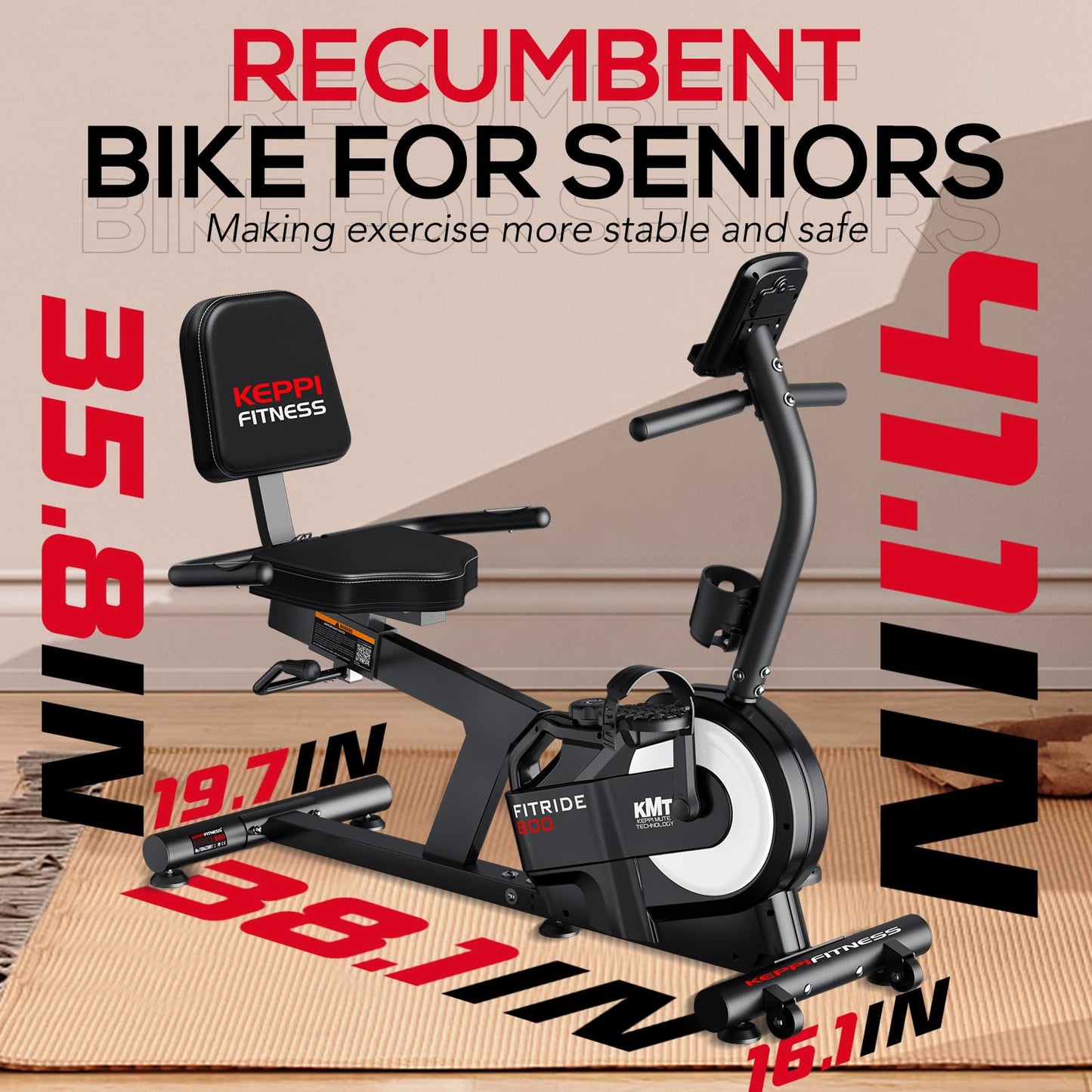 Recumbent Exercise Bike with Magnetic Resistance