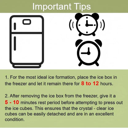 Ice Cube Tray with Lid for Drinks