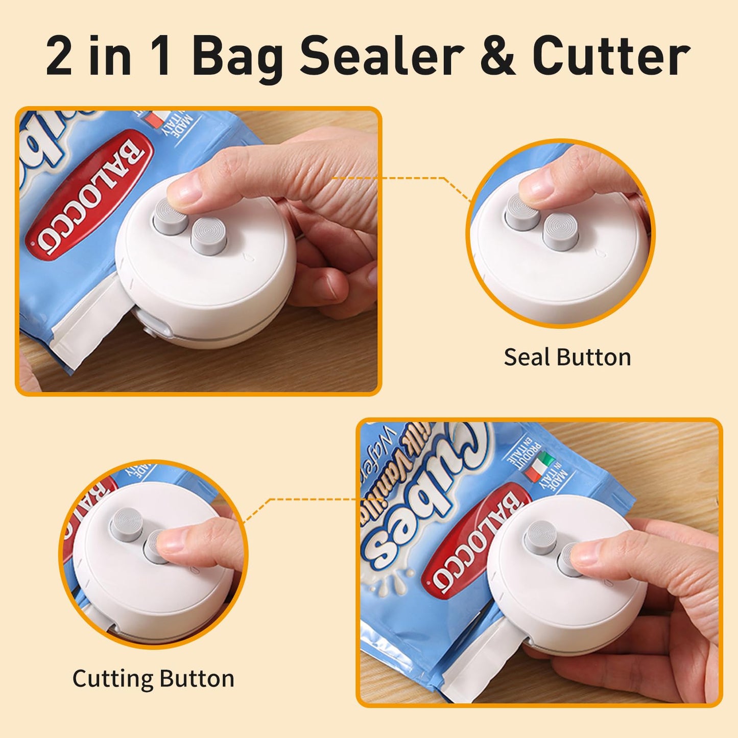 Portable Mini Chip Sealer 2-in-1 Type-C