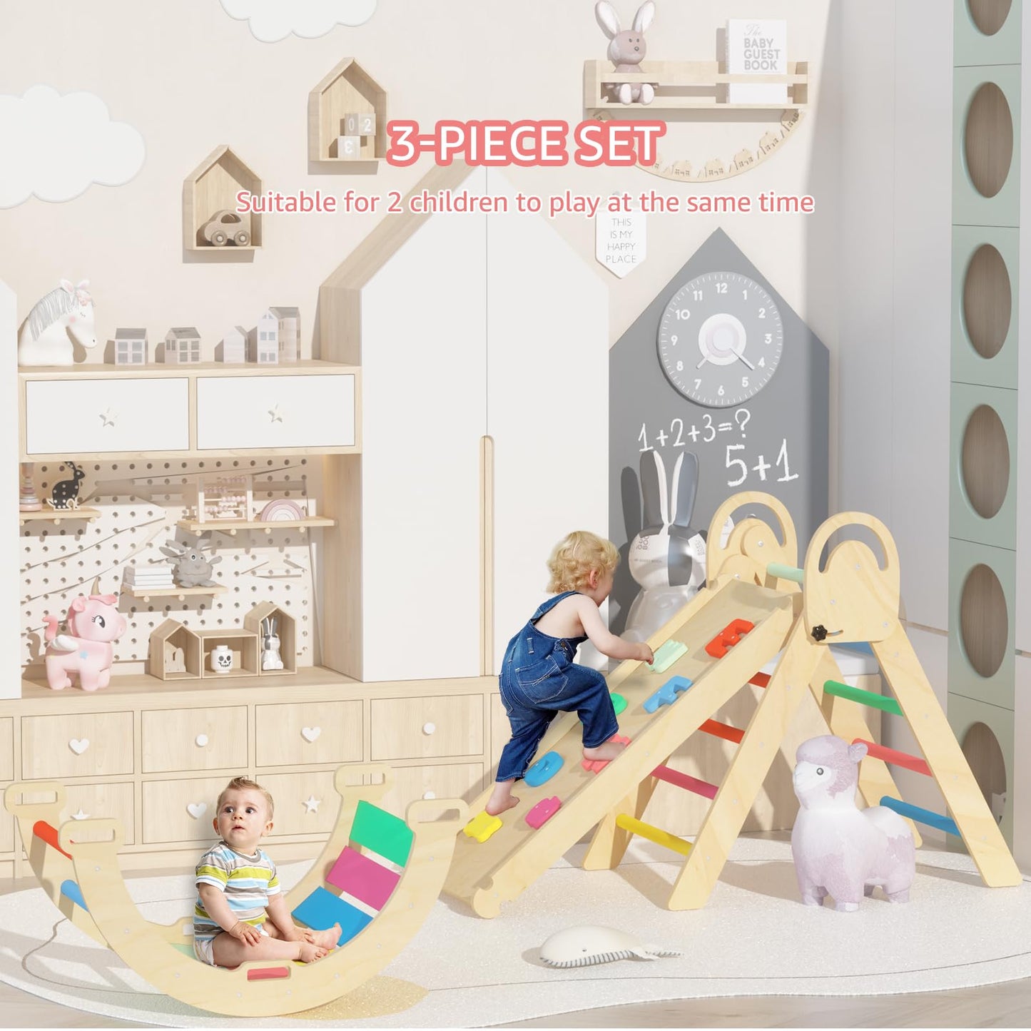Montessori Climbing Set for Toddlers Ages 1-4